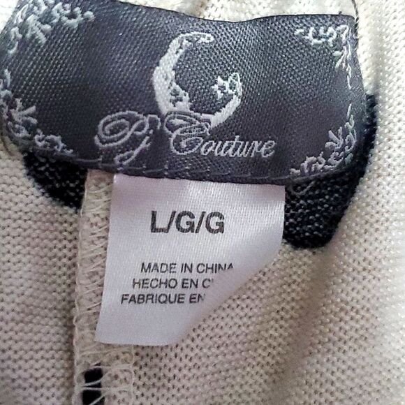 PJ Couture Cream & Black Polka Dots Comfy Soft Loungewear Pajama Pants - Picture 6 of 6